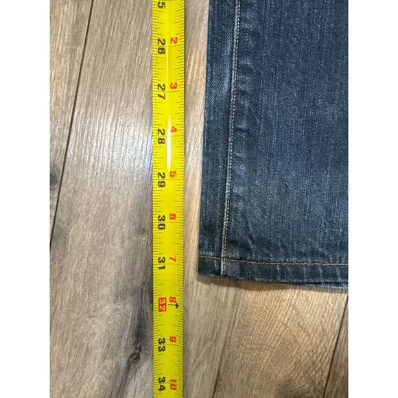 Levis Made & Crafted Mens Ruler Straight Jeans W29 Bovine Leather Patch Button F